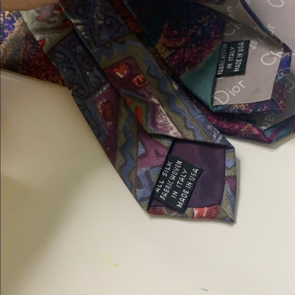 Vintage Christian Dior bundle Men’s Italian Silk formal Ties Set of 2 - Picture 7 of 7